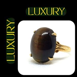 Tigers Eye 14KYG Ring